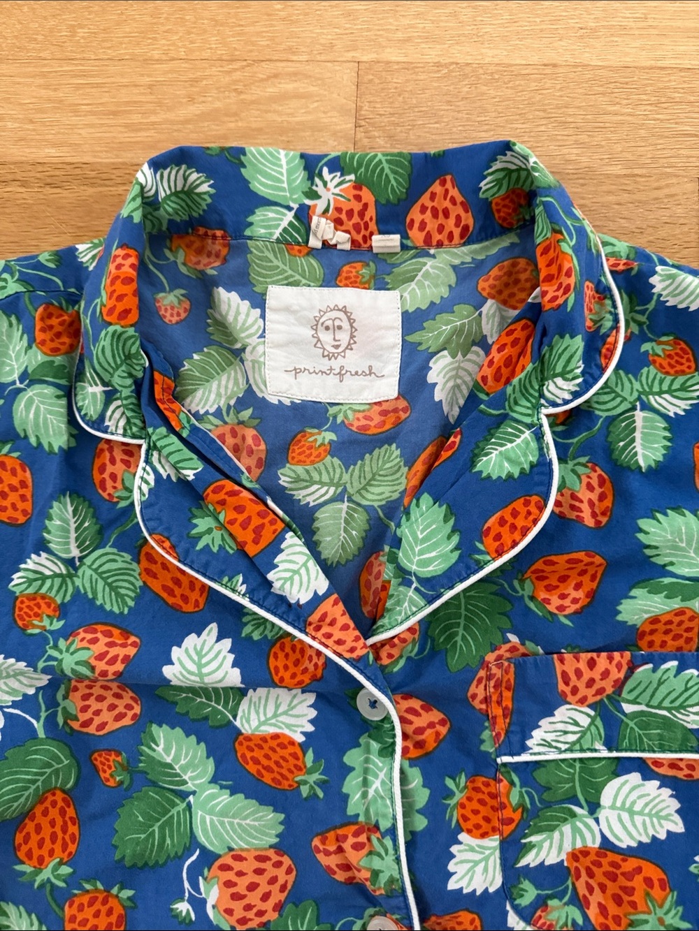 Printfresh Strawberry Fields Pajama Shorts Set - Picture 3 of 7